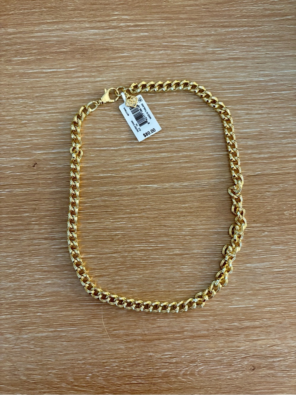 New Kendra Scott Vincent Chain Gold Necklace NWT - Picture 4 of 9